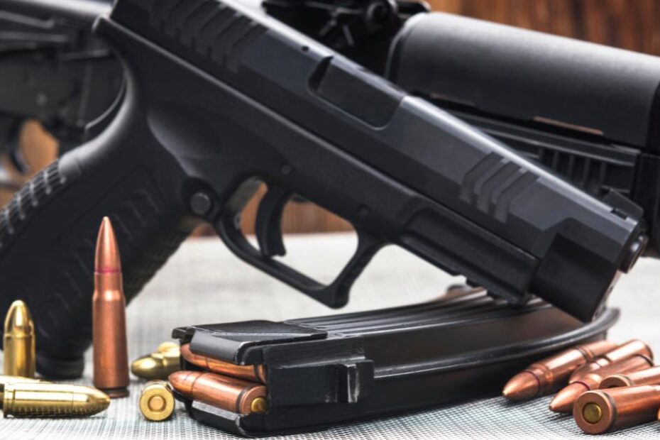 Shooting Accessories Blog Featured image showing Guns and Bullets