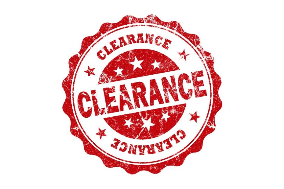 Stock clearance