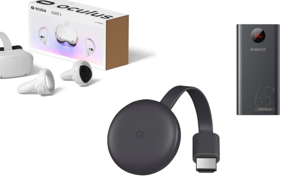 Oculus quest 2 Chromecast Romoss power bank