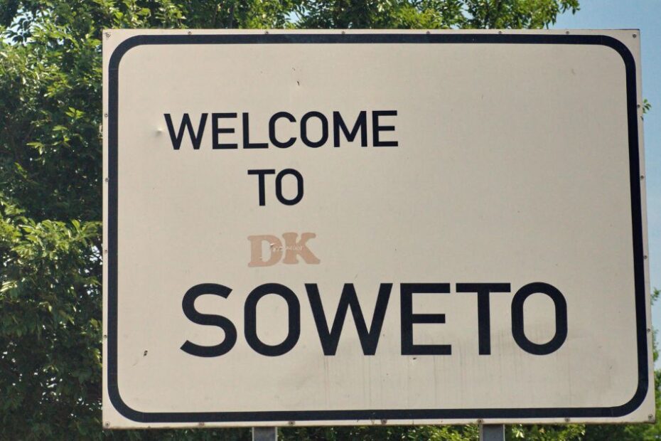 Sign at the entrance to Soweto