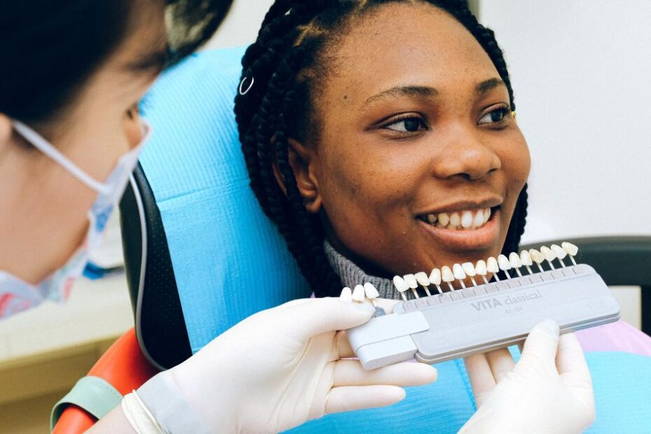 Smiling Lady at a Dentist