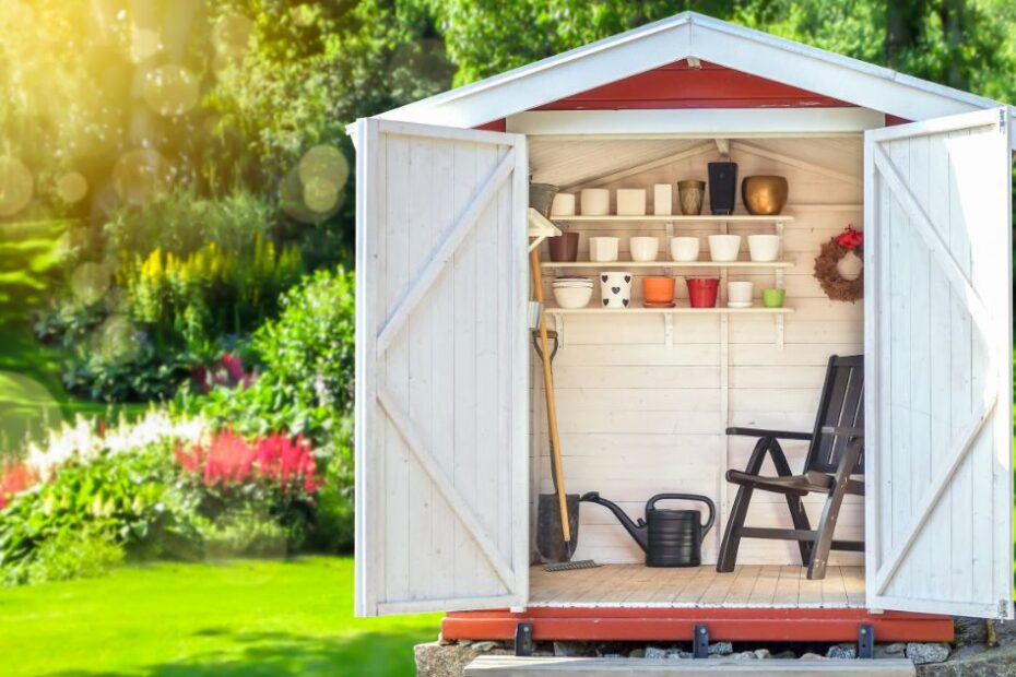 Garden Shed filled with garden tools