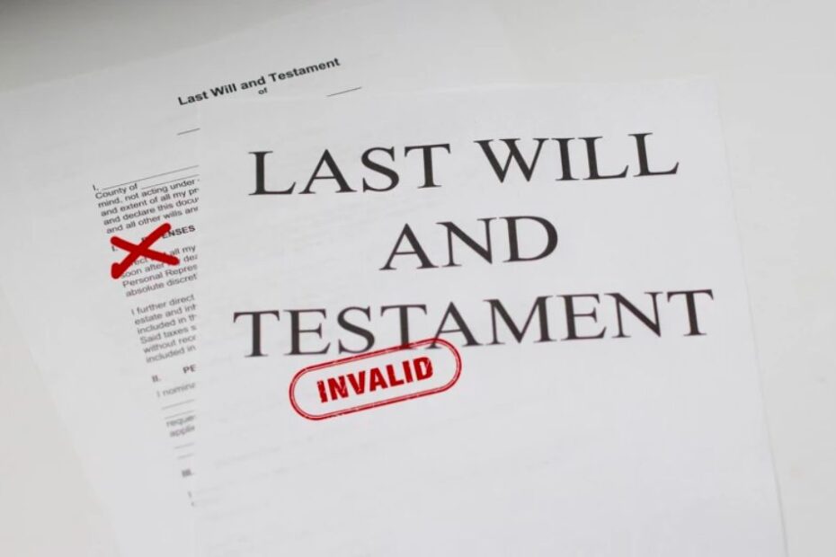 Last Will and Testament stamped invalid