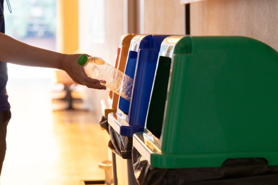 Man throwing away rubbish