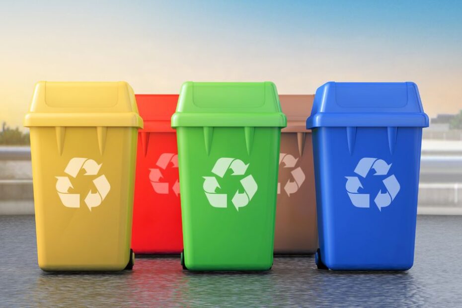 Plastic Containers for Garbage of Different Types