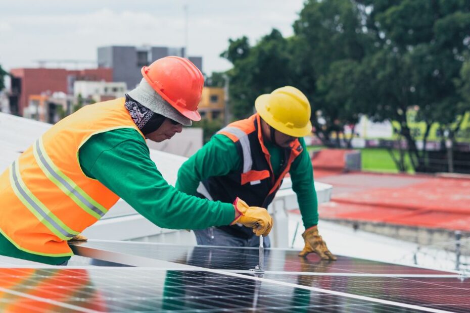 Solar Technicians Installing Solar Panels