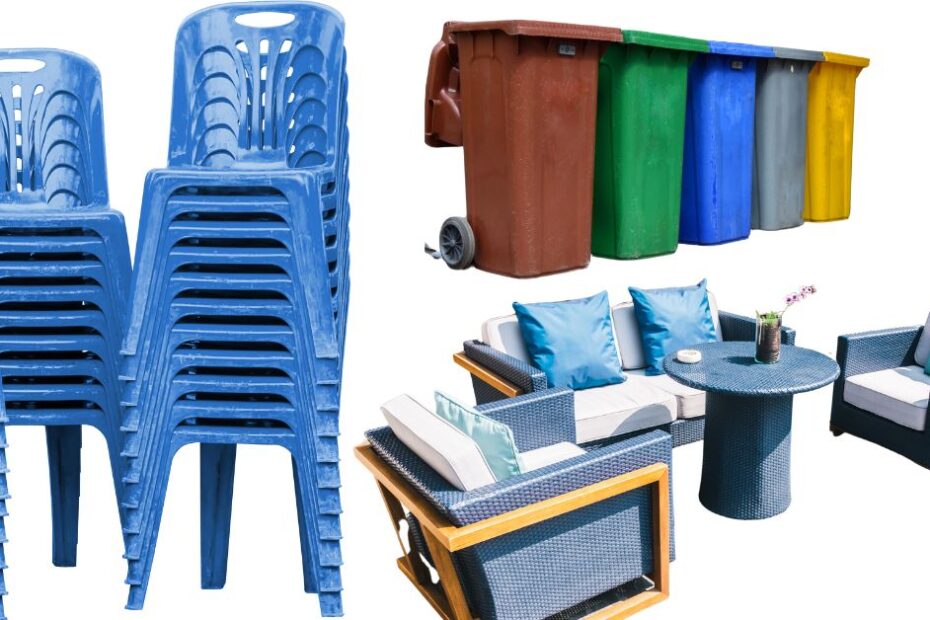 Plastic Chairs, Wheelie Bins, and Outdoor Furniture